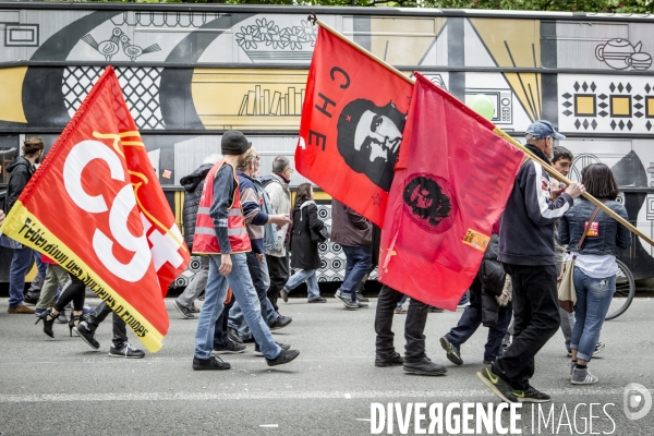 Manifestation contre la loi travail et violences, Paris.