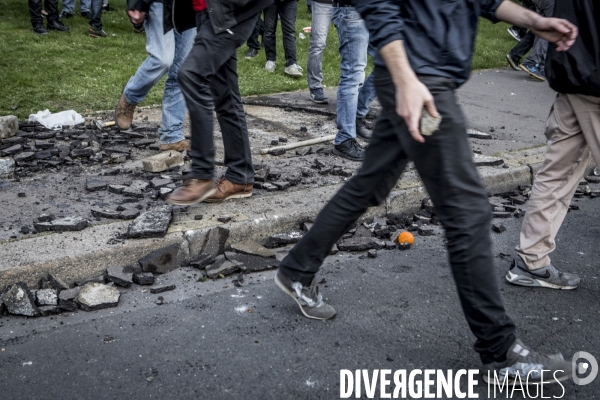 Manifestation contre la loi travail et violences, Paris.