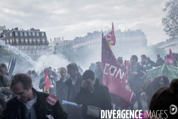 Manifestation contre la loi travail et violences, Paris.