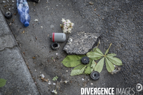 Manifestation contre la loi travail et violences, Paris.