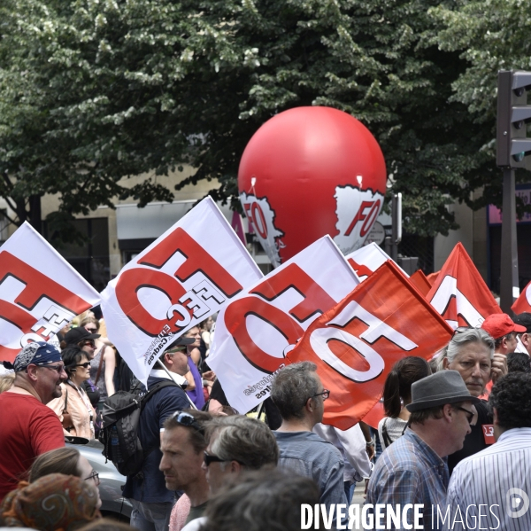 Mobilisation contre le projet de la loi Travail El Khomri. Mobilization against the El Khomri law.