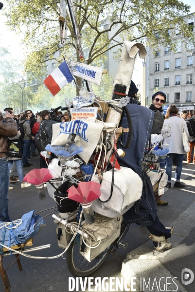 Mobilisation contre le projet de la loi Travail El Khomri. Mobilization against the El Khomri law.