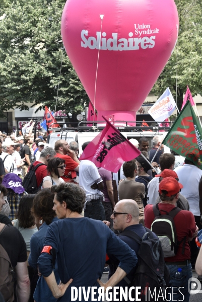 Mobilisation contre le projet de la loi Travail El Khomri. Mobilization against the El Khomri law.