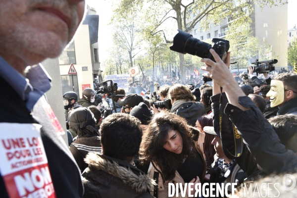 Mobilisation contre le projet de la loi Travail El Khomri. Mobilization against the El Khomri law.