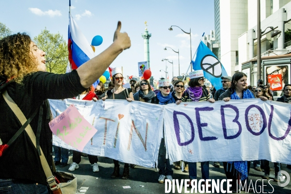 Defile du 1er Mai 2016 et Violences, Paris.