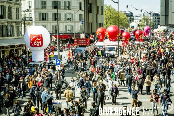 Defile du 1er Mai 2016 et Violences, Paris.