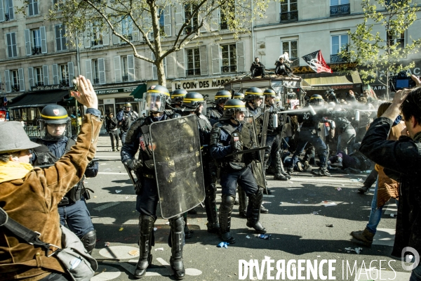 Defile du 1er Mai 2016 et Violences, Paris.