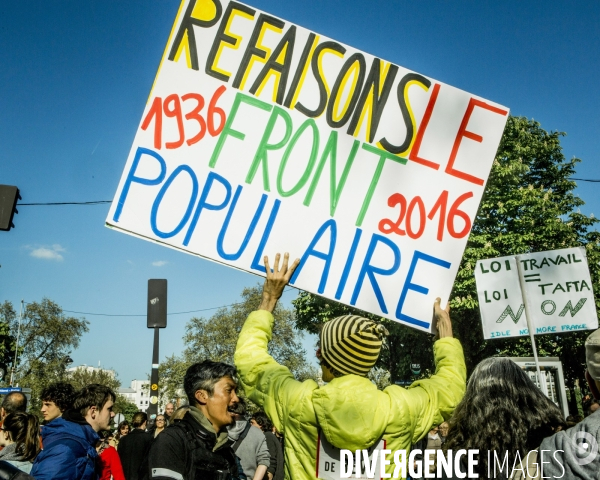 Defile du 1er Mai 2016 et Violences, Paris.