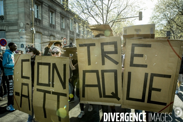 Defile du 1er Mai 2016 et Violences, Paris.