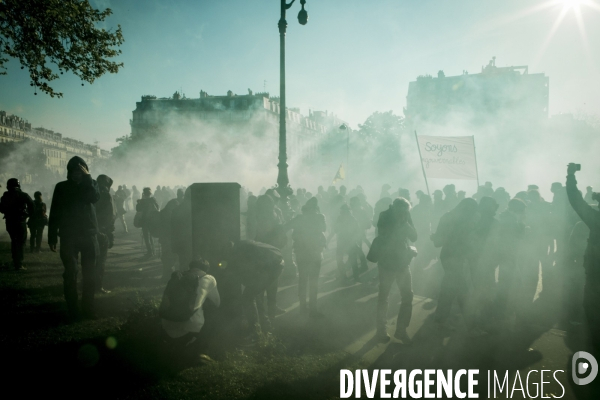 Defile du 1er Mai 2016 et Violences, Paris.