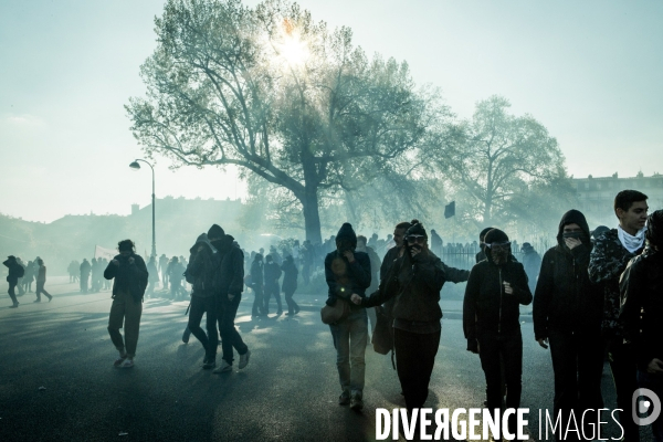 Defile du 1er Mai 2016 et Violences, Paris.