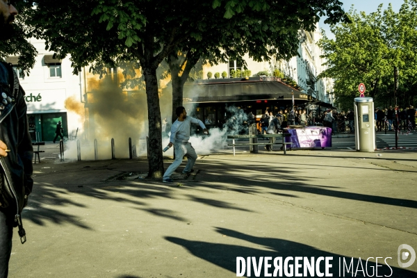 Defile du 1er Mai 2016 et Violences, Paris.