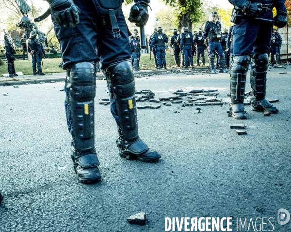 Defile du 1er Mai 2016 et Violences, Paris.