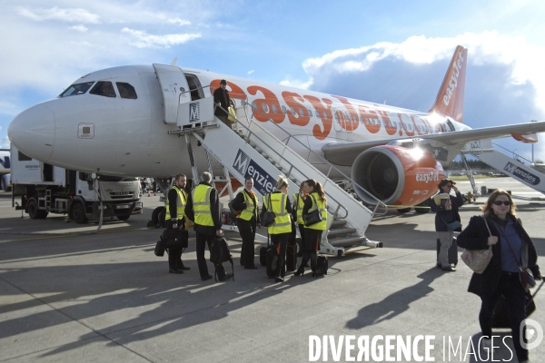 Illustration Avril 2016.Equipage d un airbus de la compagnie Easyjet