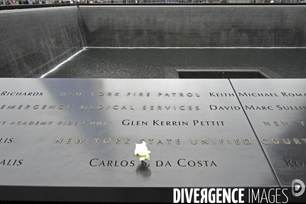 Illustration Avril 2016.Reflecting Absence, le memorial en memoire des victimes des attentats du 11 septembre 2001