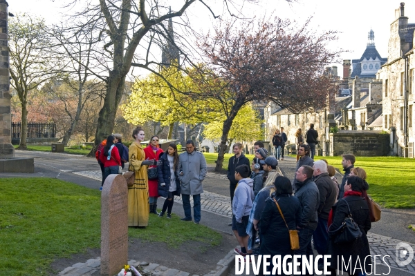 Edimbourg.Visite commentee du cimetiere de Greyfrias