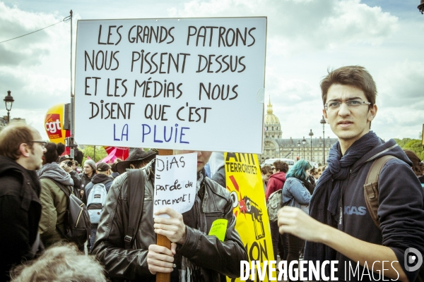 Meeting aux Invalides contre la loi travail
